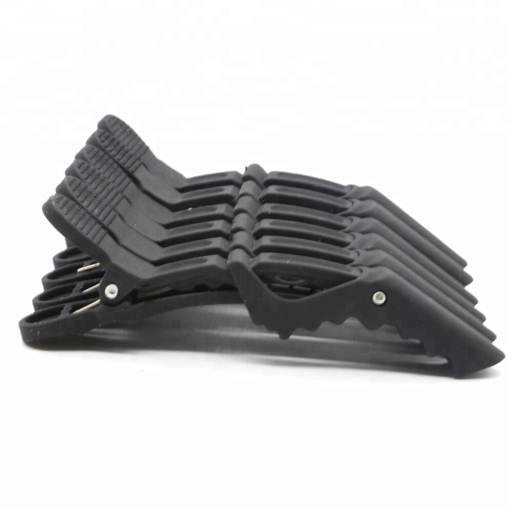 6pcs Black Anti Heat Durable Strong Hold Fixing Hair Cutting Styling Clip Crocodile Matte Carbon Alligator Clips Haircut Tools 6pcs Black Anti Heat Durable Strong Hold Fixing Hair Cutting Styling Clip Crocodile Matte Carbon Alligator Clips Haircut Tools