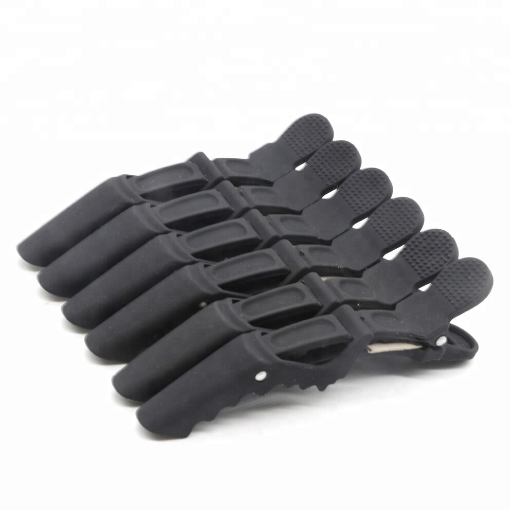 6pcs Black Anti Heat Durable Strong Hold Fixing Hair Cutting Styling Clip Crocodile Matte Carbon Alligator Clips Haircut Tools 6pcs Black Anti Heat Durable Strong Hold Fixing Hair Cutting Styling Clip Crocodile Matte Carbon Alligator Clips Haircut Tools