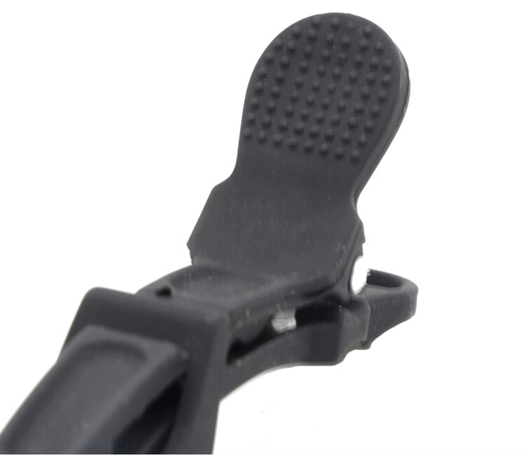 6pcs Black Anti Heat Durable Strong Hold Fixing Hair Cutting Styling Clip Crocodile Matte Carbon Alligator Clips Haircut Tools