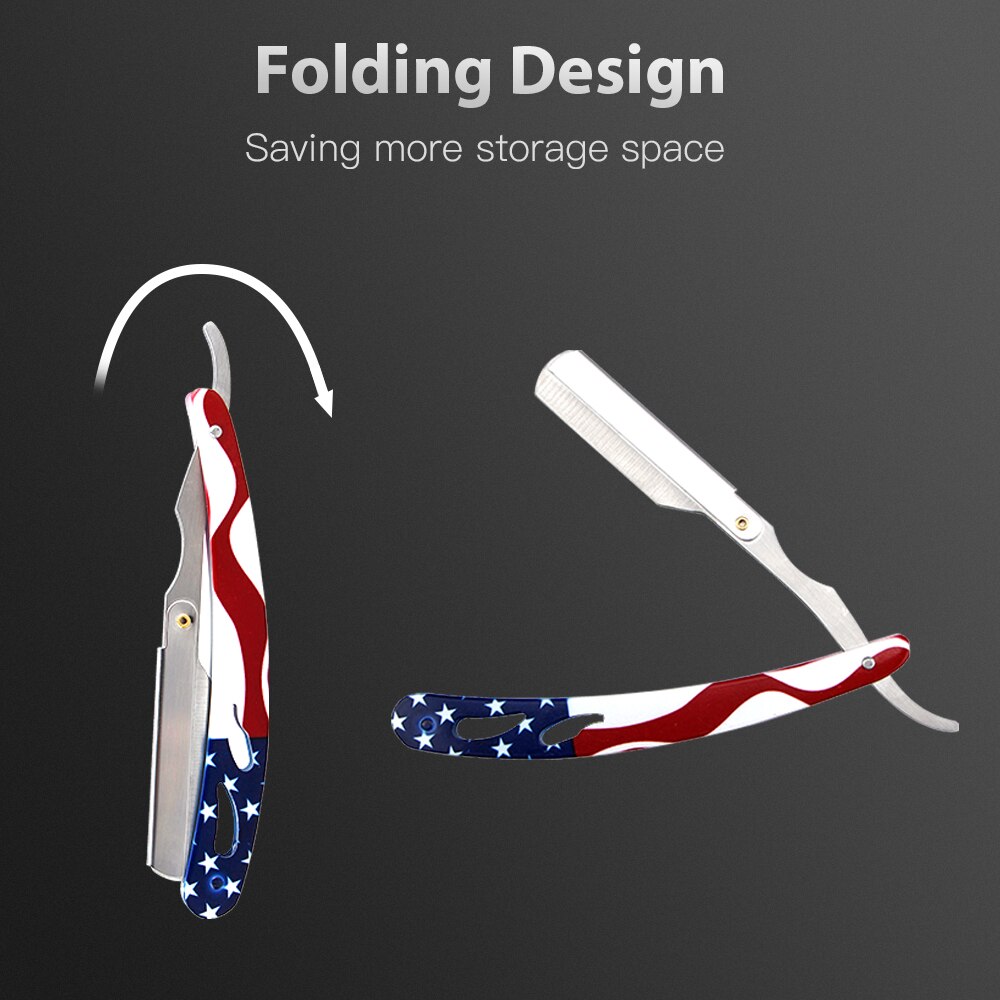 Classic Shaving Razor Blades Holder Barber Edge Foding Razor Holder Stainless Steel Handle Men's Beard Grooming Shaving Tools Classic Shaving Razor Blades Holder Barber Edge Foding Razor Holder Stainless Steel Handle Men's Beard Grooming Shaving Tools