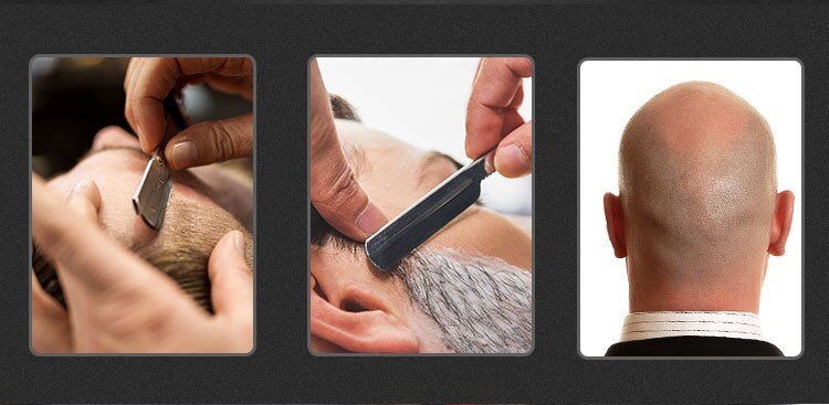 Classic Shaving Razor Blades Holder Barber Edge Foding Razor Holder Stainless Steel Handle Men's Beard Grooming Shaving Tools