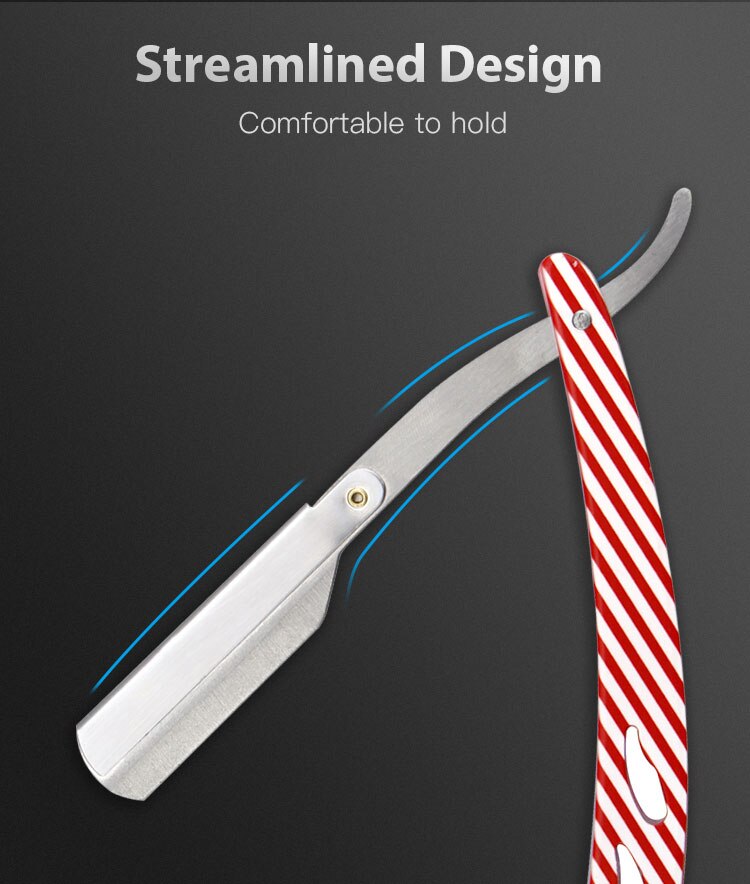 Classic Shaving Razor Blades Holder Barber Edge Foding Razor Holder Stainless Steel Handle Men's Beard Grooming Shaving Tools