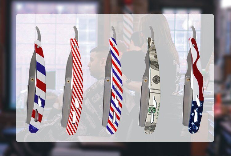 Classic Shaving Razor Blades Holder Barber Edge Foding Razor Holder Stainless Steel Handle Men's Beard Grooming Shaving Tools