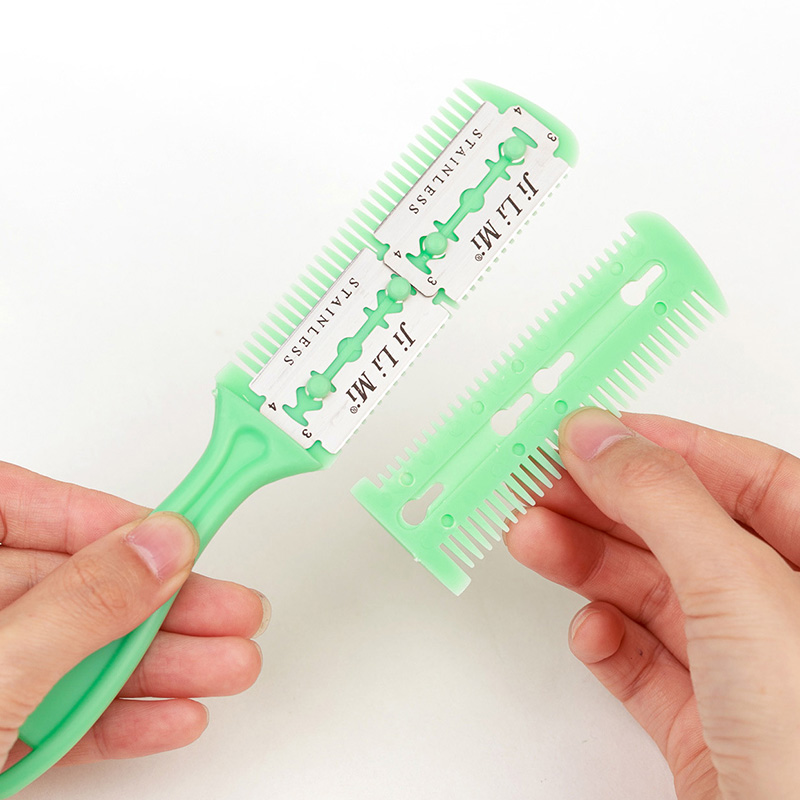 Hair Razor Comb For Women Men Double Sides Hair Cutter Massage Brush Comb Electric Trimmer Cutting Thinning Tools DIY Hairstyle