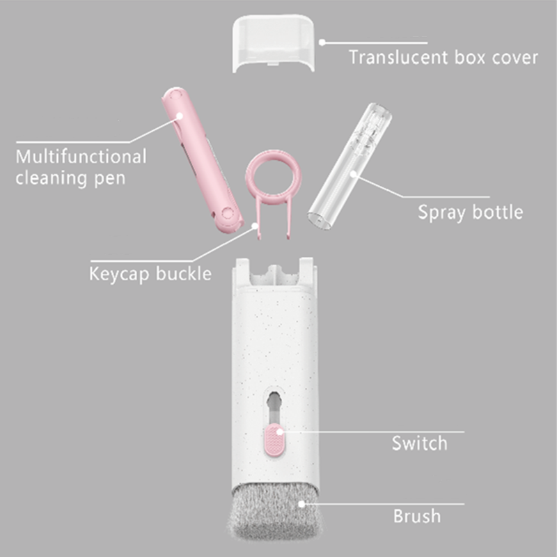 7 in 1 Computer Keyboard Cleaner Brush Kit Earphone Cleaning Pen For Headset Keyboard Cleaning Tools Cleaner Keycap Puller Kit
