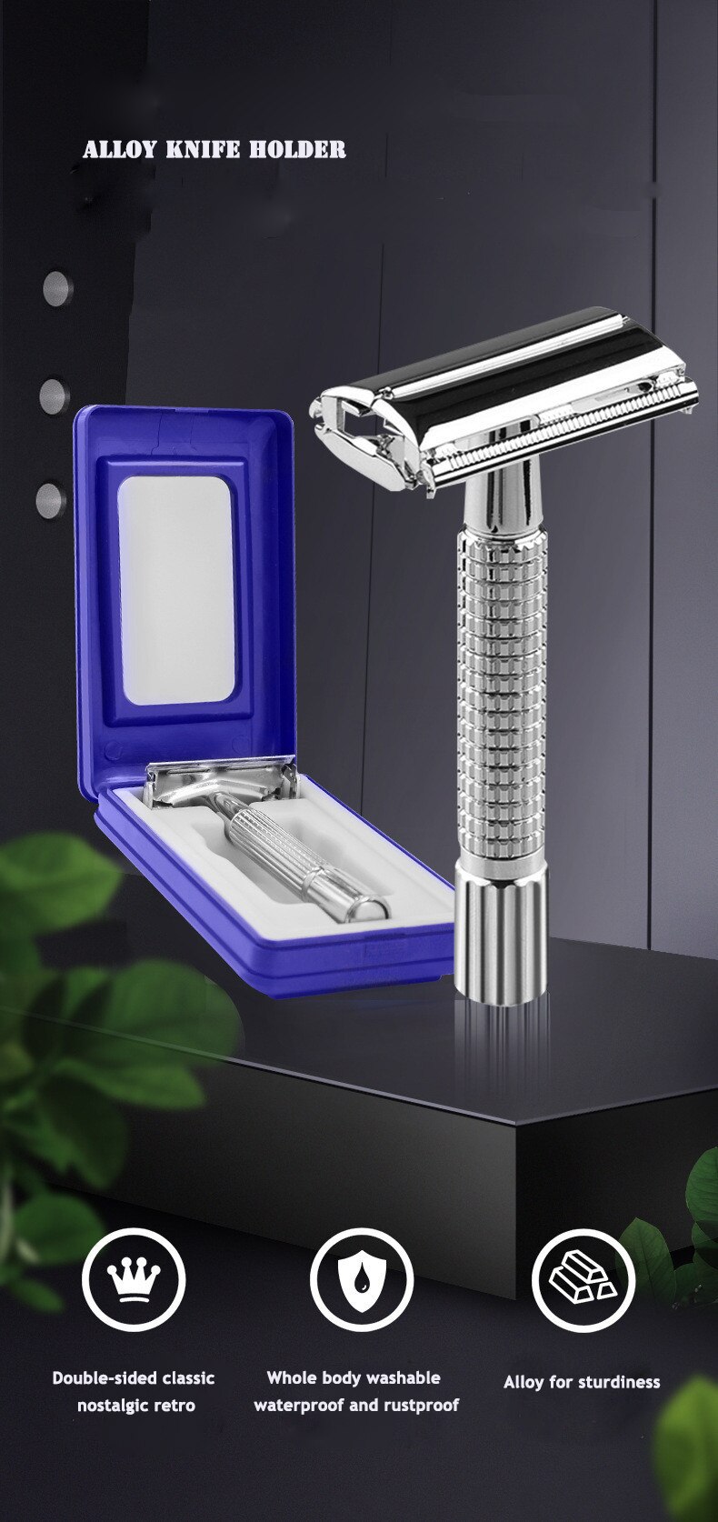 Adjustable Safety Razor Double Edge Stainless Steel Classic Mens Shaving Mild to Aggressive Hair Removal Shaver Razor Shave Man Adjustable Safety Razor Double Edge Stainless Steel Classic Mens Shaving Mild to Aggressive Hair Removal Shaver Razor Shave Man