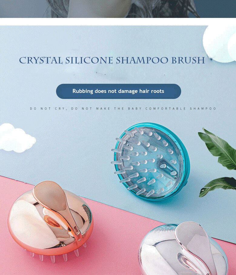 Silicone Head Body Scalp Massage Brush Silicone Shampoo Brush Hair Washing Clean Comb Shower Brush Bath SPA Massage Brush Hair