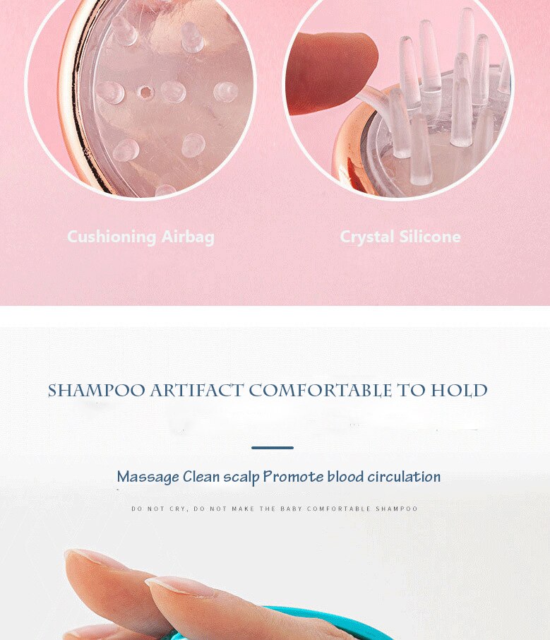 Silicone Head Body Scalp Massage Brush Silicone Shampoo Brush Hair Washing Clean Comb Shower Brush Bath SPA Massage Brush Hair