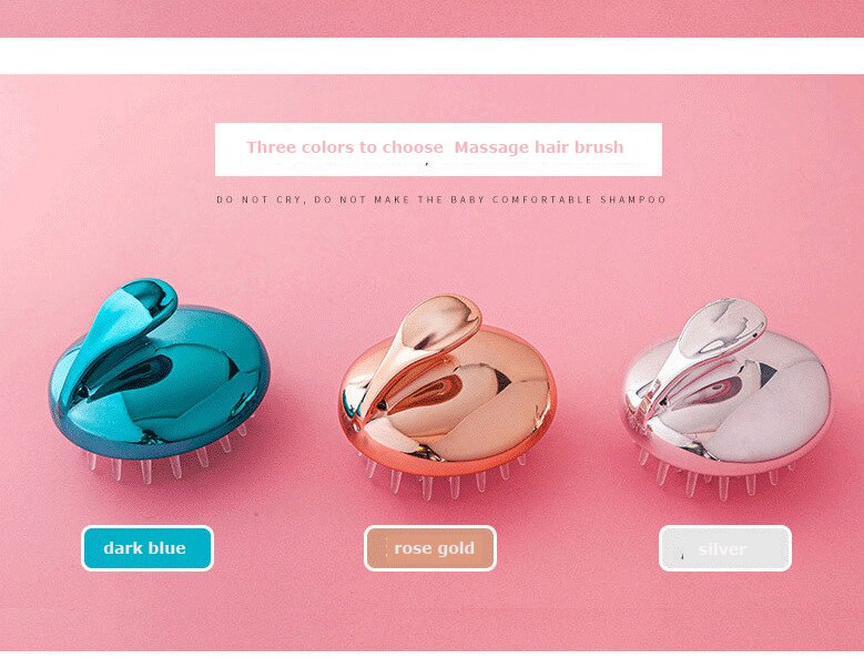 Silicone Head Body Scalp Massage Brush Silicone Shampoo Brush Hair Washing Clean Comb Shower Brush Bath SPA Massage Brush Hair