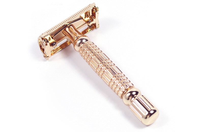 Rose Gold Shave Man Classic Double Edge Safety Razor Mens Shaving Hair Removal Stainless Steel Manual Shaver Man Face Razors