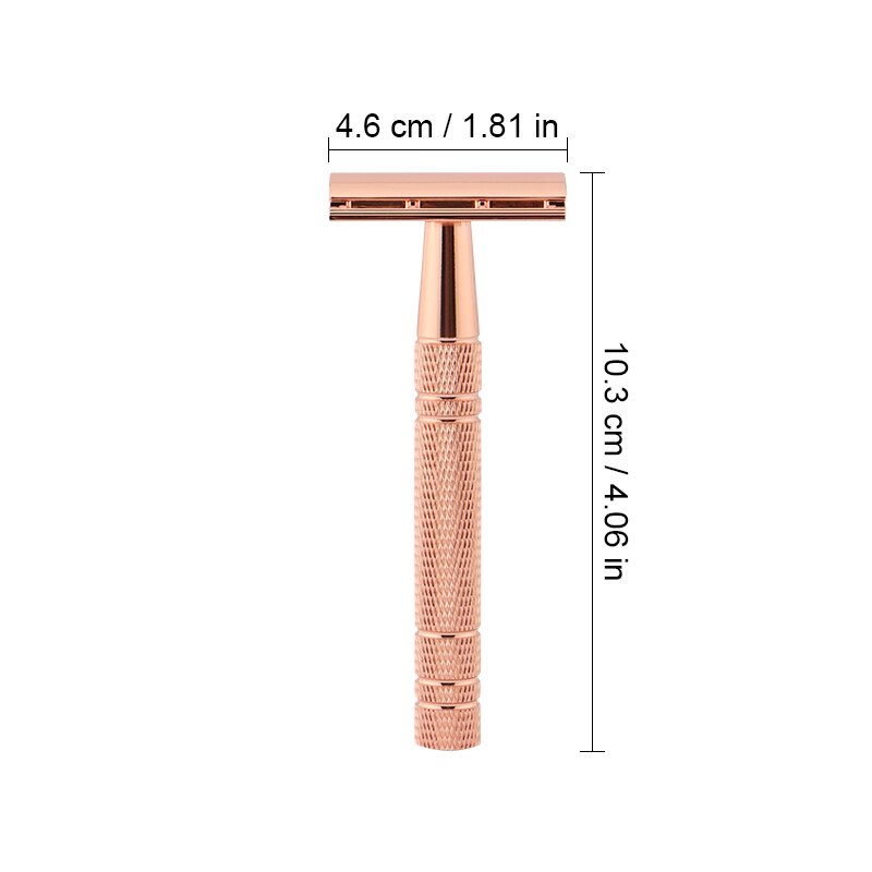 Rose Gold Shave Man Classic Double Edge Safety Razor Mens Shaving Hair Removal Stainless Steel Manual Shaver Man Face Razors