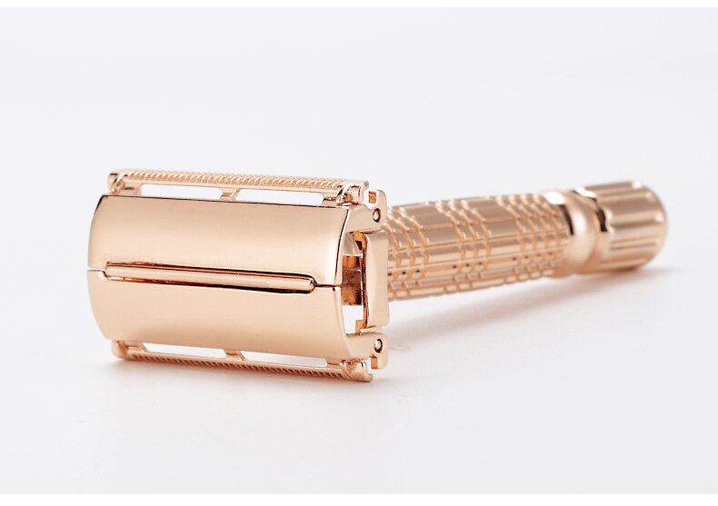 Rose Gold Shave Man Classic Double Edge Safety Razor Mens Shaving Hair Removal Stainless Steel Manual Shaver Man Face Razors
