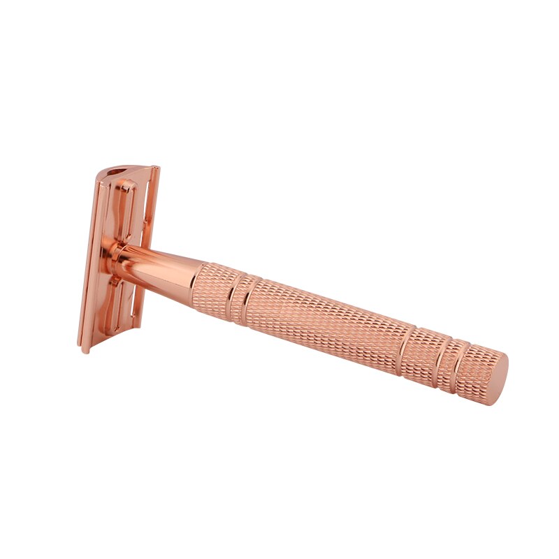 Rose Gold Shave Man Classic Double Edge Safety Razor Mens Shaving Hair Removal Stainless Steel Manual Shaver Man Face Razors
