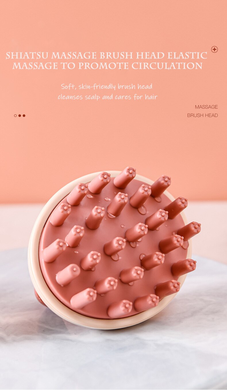 Silicone Head Body Scalp Massage Brush Silicone Shampoo Brush Hair Shower Brush Washing Clean Comb Bath Hair Massage Comb