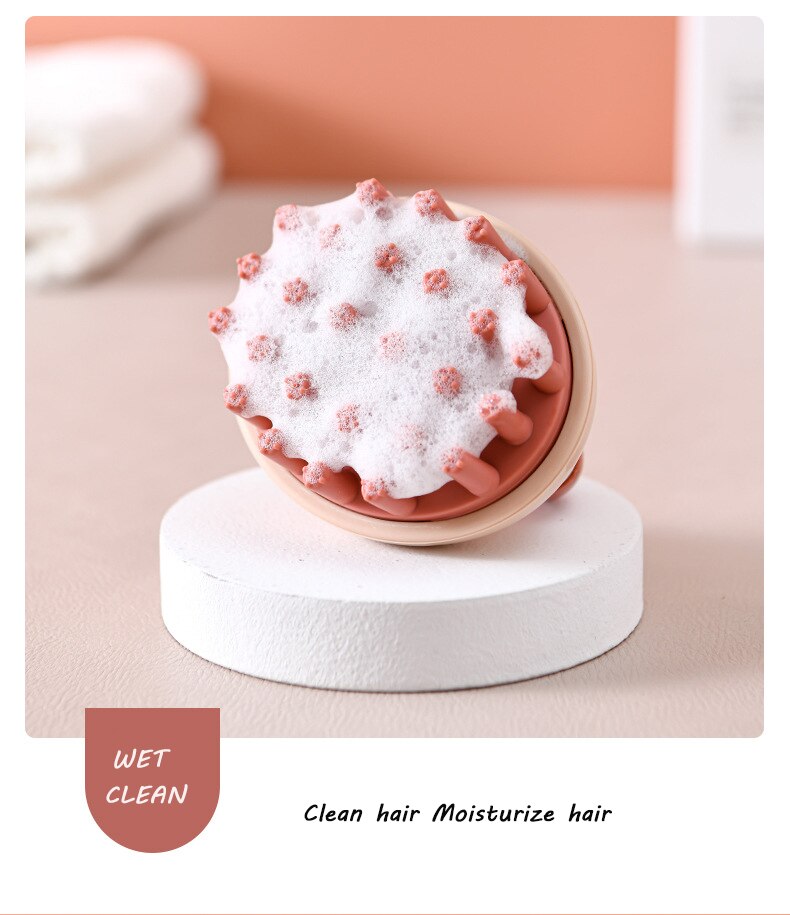 Silicone Head Body Scalp Massage Brush Silicone Shampoo Brush Hair Shower Brush Washing Clean Comb Bath Hair Massage Comb