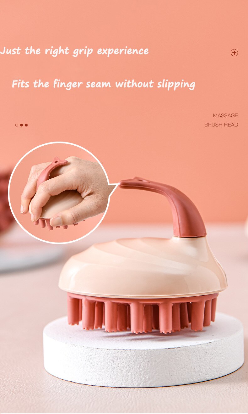 Silicone Head Body Scalp Massage Brush Silicone Shampoo Brush Hair Shower Brush Washing Clean Comb Bath Hair Massage Comb