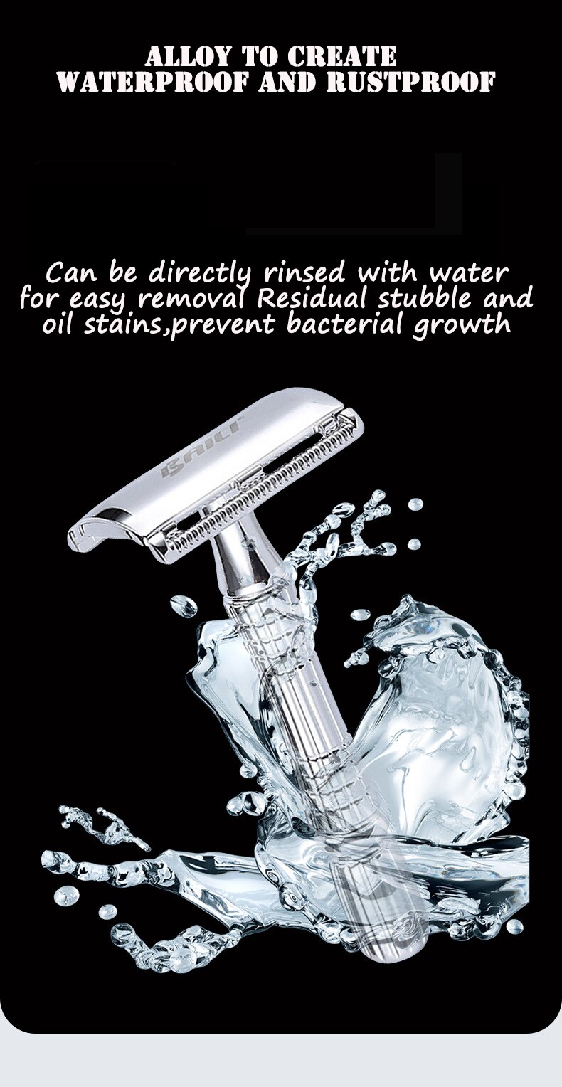 Rose Gold Razor Classic Double Edge Safety Razor For Mens Shaving Hair Removal Stainless Steel Manual Shaver Shaver Face Razors