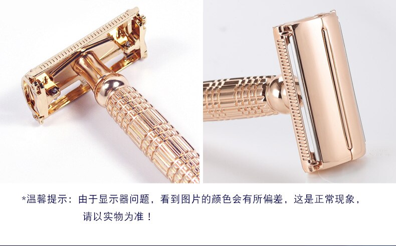 Rose Gold Razor Classic Double Edge Safety Razor For Mens Shaving Hair Removal Stainless Steel Manual Shaver Shaver Face Razors