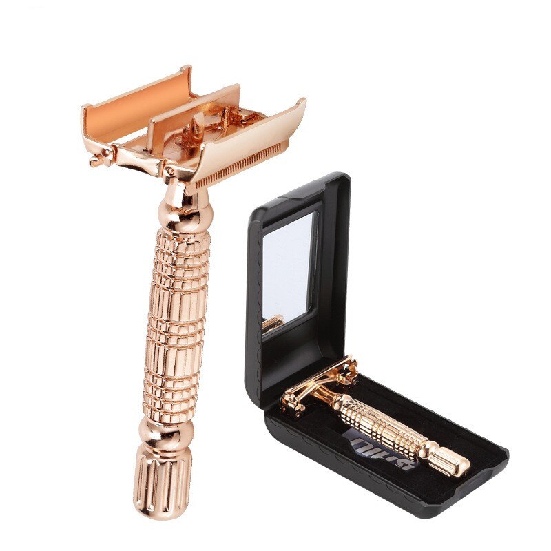 Rose Gold Razor Classic Double Edge Safety Razor For Mens Shaving Hair Removal Stainless Steel Manual Shaver Shaver Face Razors Rose Gold Razor Classic Double Edge Safety Razor For Mens Shaving Hair Removal Stainless Steel Manual Shaver Shaver Face Razors