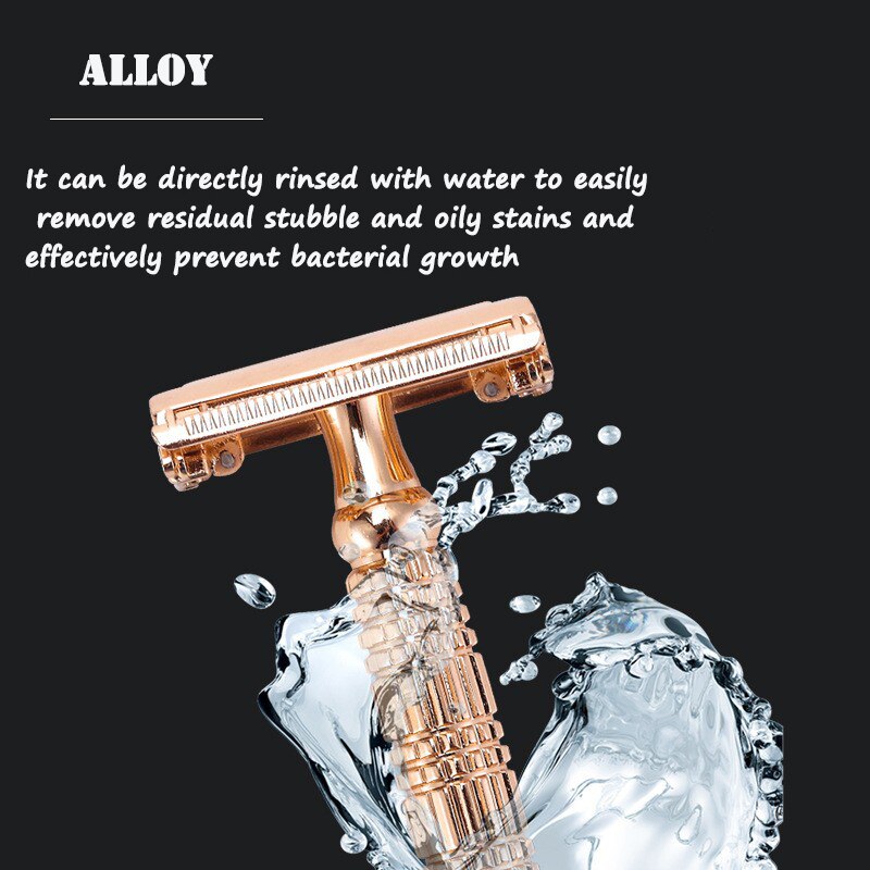 Rose Gold Razor Classic Double Edge Safety Razor For Mens Shaving Hair Removal Stainless Steel Manual Shaver Shaver Face Razors Rose Gold Razor Classic Double Edge Safety Razor For Mens Shaving Hair Removal Stainless Steel Manual Shaver Shaver Face Razors