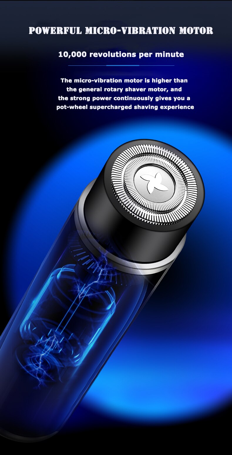 Mini Electric Shaver for Men Portable Electric Razor Beard Knife USB Charging Men's Shavers Face Body Razor Shaving Machine