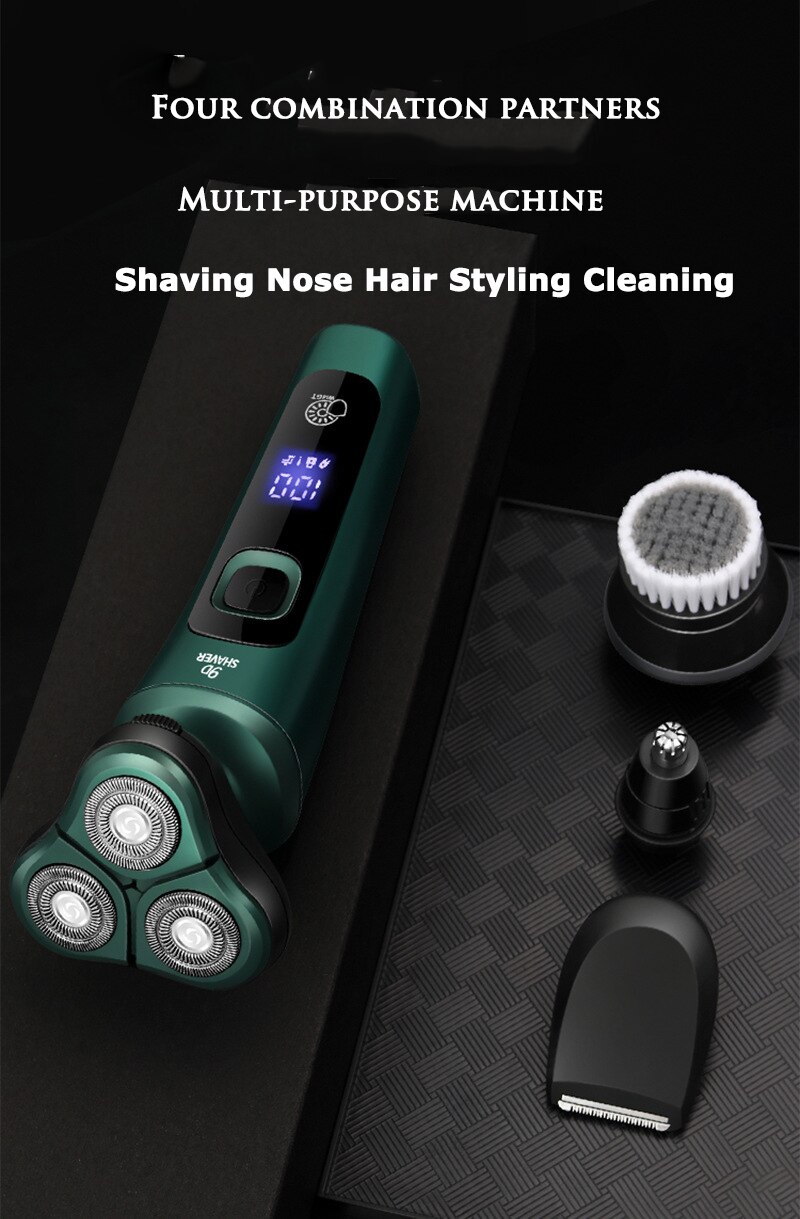 Electric Razor Shaver 9D Floating Shaving Machine IPX7 Washable USB Rechargeable Beard Trimmer Multifunction Trimmer For Men Electric Razor Shaver 9D Floating Shaving Machine IPX7 Washable USB Rechargeable Beard Trimmer Multifunction Trimmer For Men