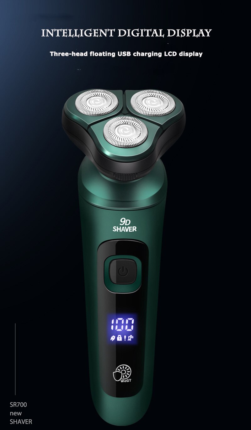 Electric Razor Shaver 9D Floating Shaving Machine IPX7 Washable USB Rechargeable Beard Trimmer Multifunction Trimmer For Men Electric Razor Shaver 9D Floating Shaving Machine IPX7 Washable USB Rechargeable Beard Trimmer Multifunction Trimmer For Men