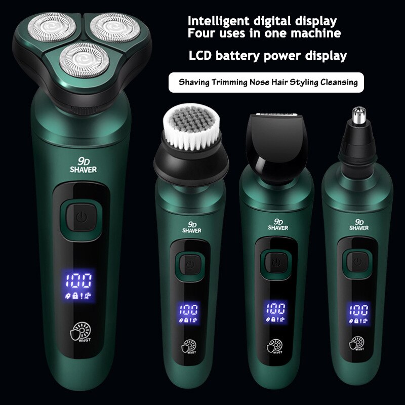 Electric Razor Shaver 9D Floating Shaving Machine IPX7 Washable USB Rechargeable Beard Trimmer Multifunction Trimmer For Men Electric Razor Shaver 9D Floating Shaving Machine IPX7 Washable USB Rechargeable Beard Trimmer Multifunction Trimmer For Men