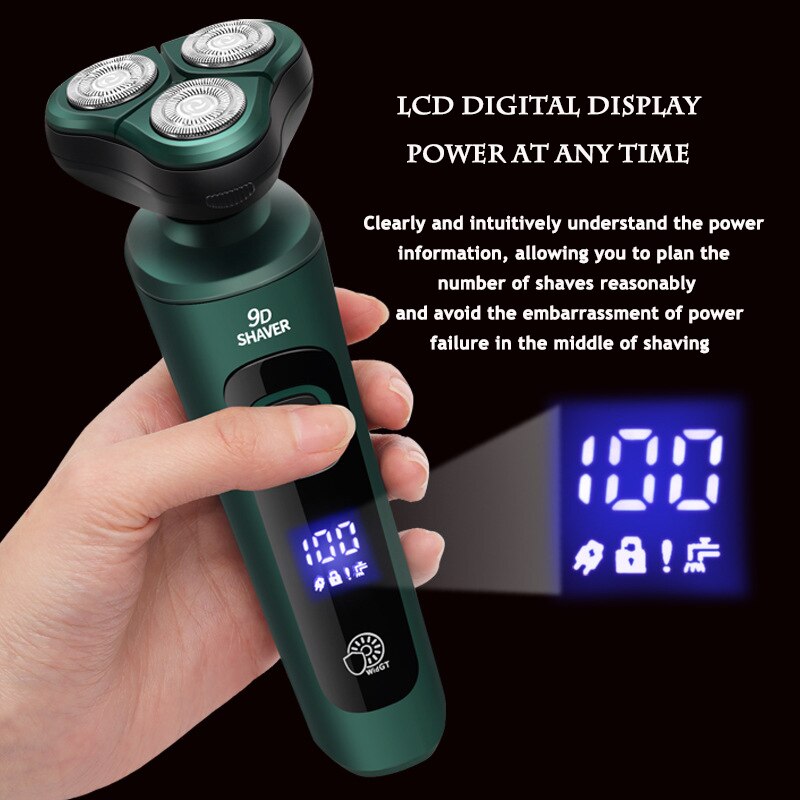 Electric Razor Shaver 9D Floating Shaving Machine IPX7 Washable USB Rechargeable Beard Trimmer Multifunction Trimmer For Men Electric Razor Shaver 9D Floating Shaving Machine IPX7 Washable USB Rechargeable Beard Trimmer Multifunction Trimmer For Men