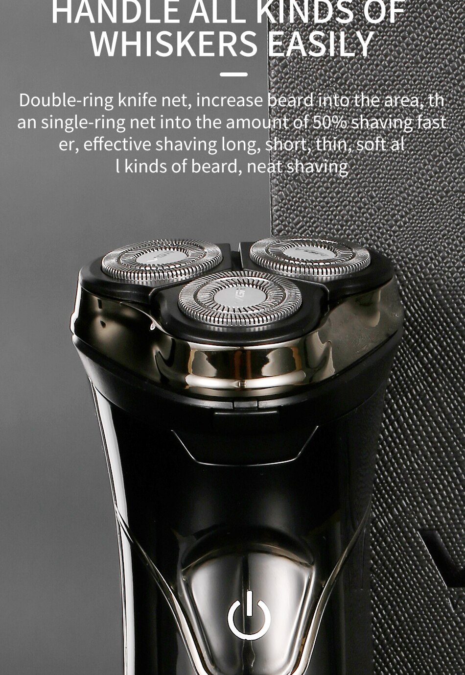 Men's Electric Shaver Razor for Men Beard Shaving Timmer Waterproof Rechargeable Shaving Machine LCD Display Electric Razor