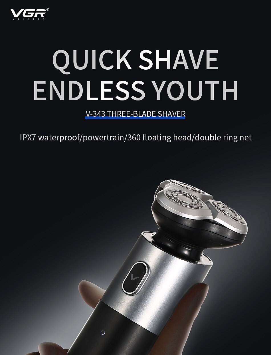 4D Electric Shaver Razor For Men Smart IPX7 Waterproof Wet & Dry Dual Use LCD Display Face Beard Shaving Razor Beard Trimmer