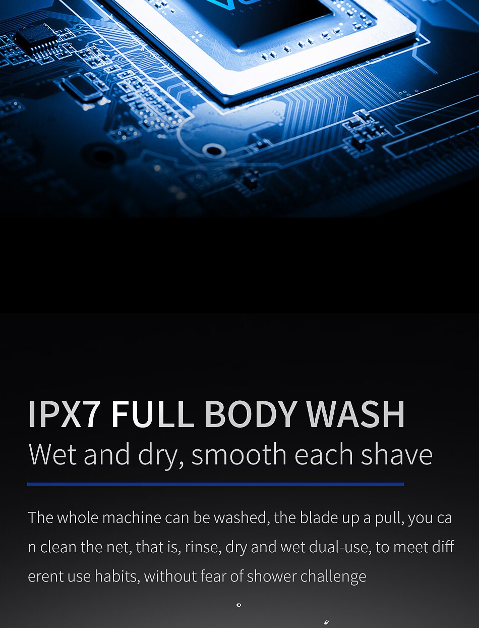 4D Electric Shaver Razor For Men Smart IPX7 Waterproof Wet & Dry Dual Use LCD Display Face Beard Shaving Razor Beard Trimmer