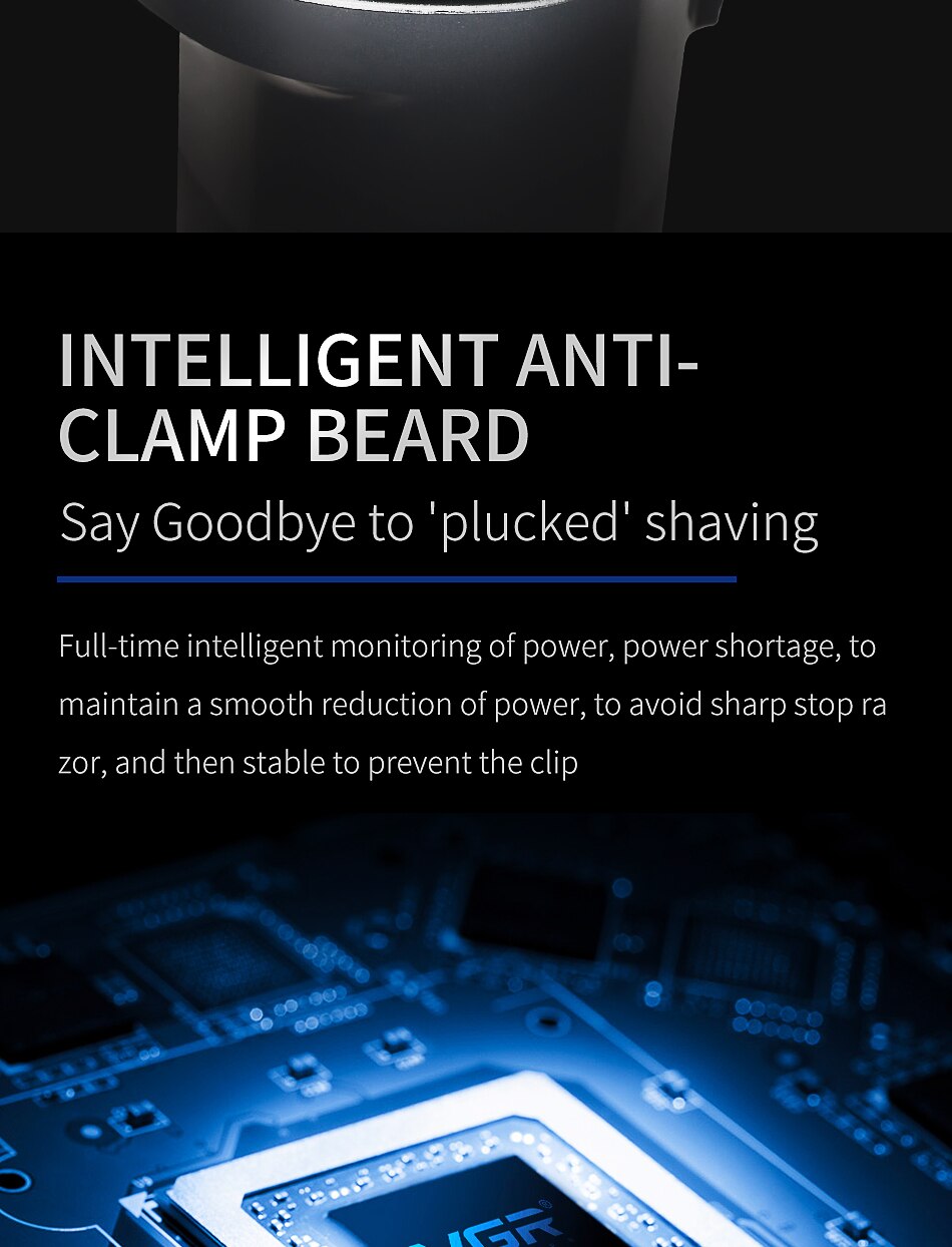 4D Electric Shaver Razor For Men Smart IPX7 Waterproof Wet & Dry Dual Use LCD Display Face Beard Shaving Razor Beard Trimmer