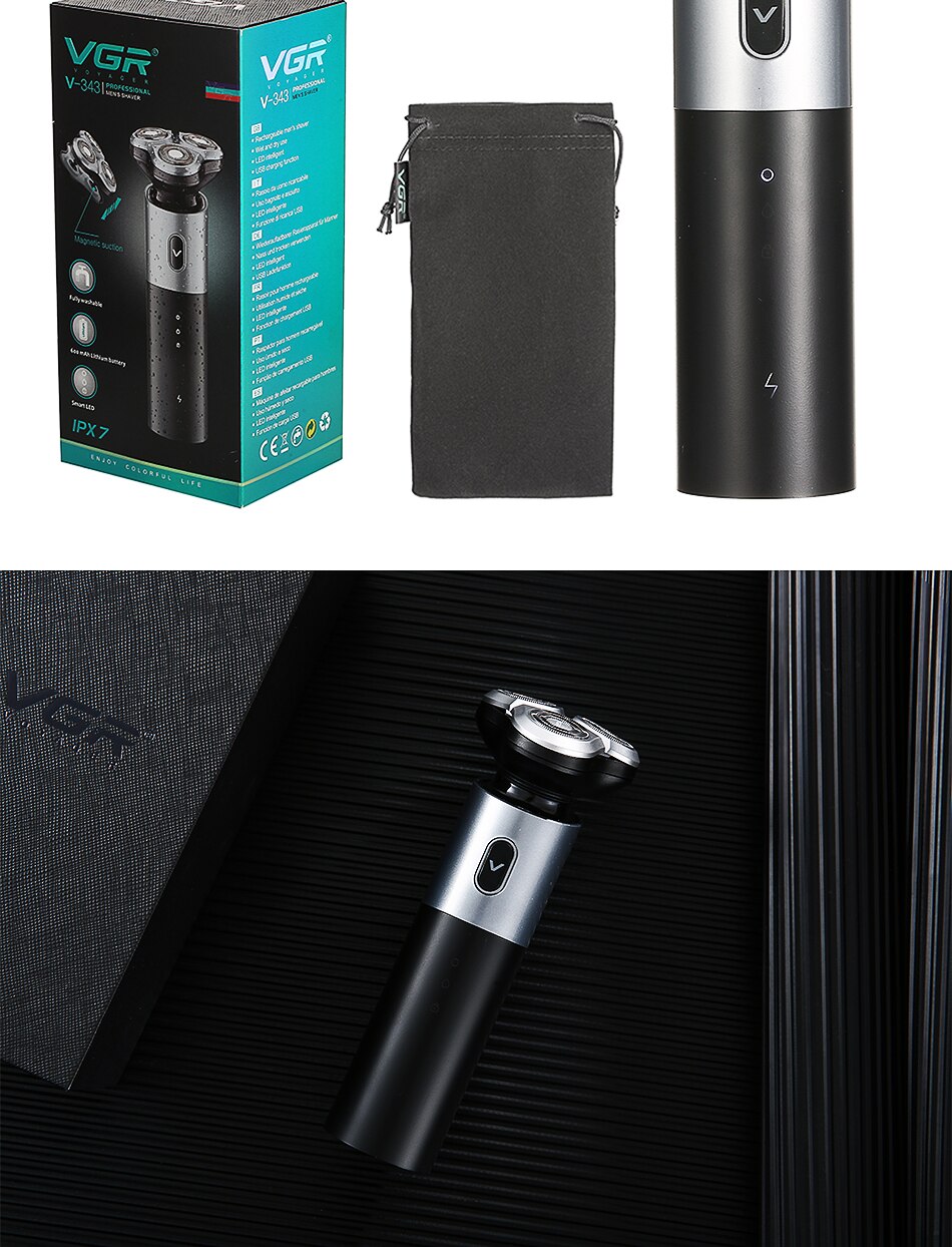 4D Electric Shaver Razor For Men Smart IPX7 Waterproof Wet & Dry Dual Use LCD Display Face Beard Shaving Razor Beard Trimmer