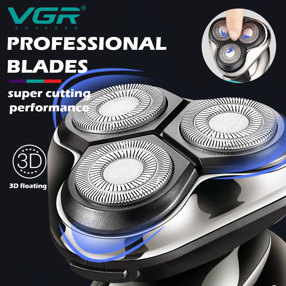 Men's Electric Shaver for Men Razor Smart Beard Shaving Timmer 3D Blade Float IPX7 Shaving Machine LCD Display Electric Razor Men's Electric Shaver for Men Razor Smart Beard Shaving Timmer 3D Blade Float IPX7 Shaving Machine LCD Display Electric Razor