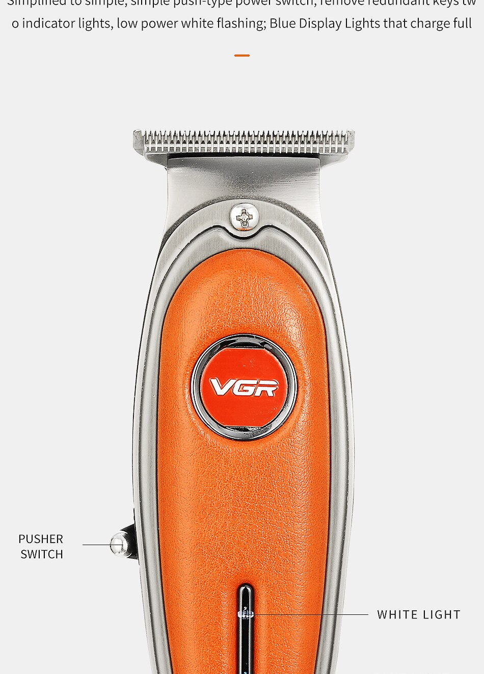 VG RProfessional Hair Trimmer for Men Classcial Rechargeable Beard Trimmer Electric Barber Clipper Hair Cutting Machine Haircut