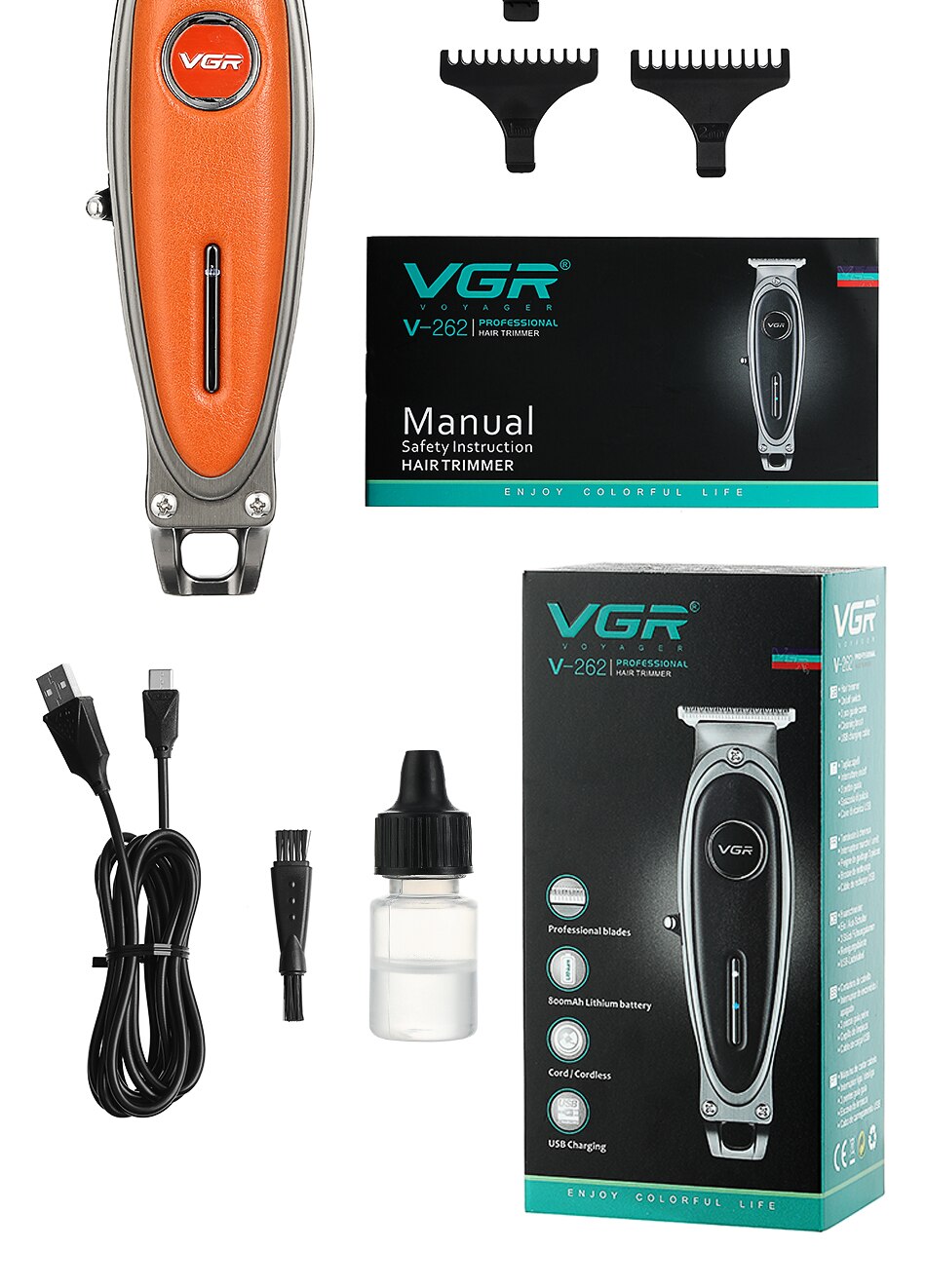 VG RProfessional Hair Trimmer for Men Classcial Rechargeable Beard Trimmer Electric Barber Clipper Hair Cutting Machine Haircut