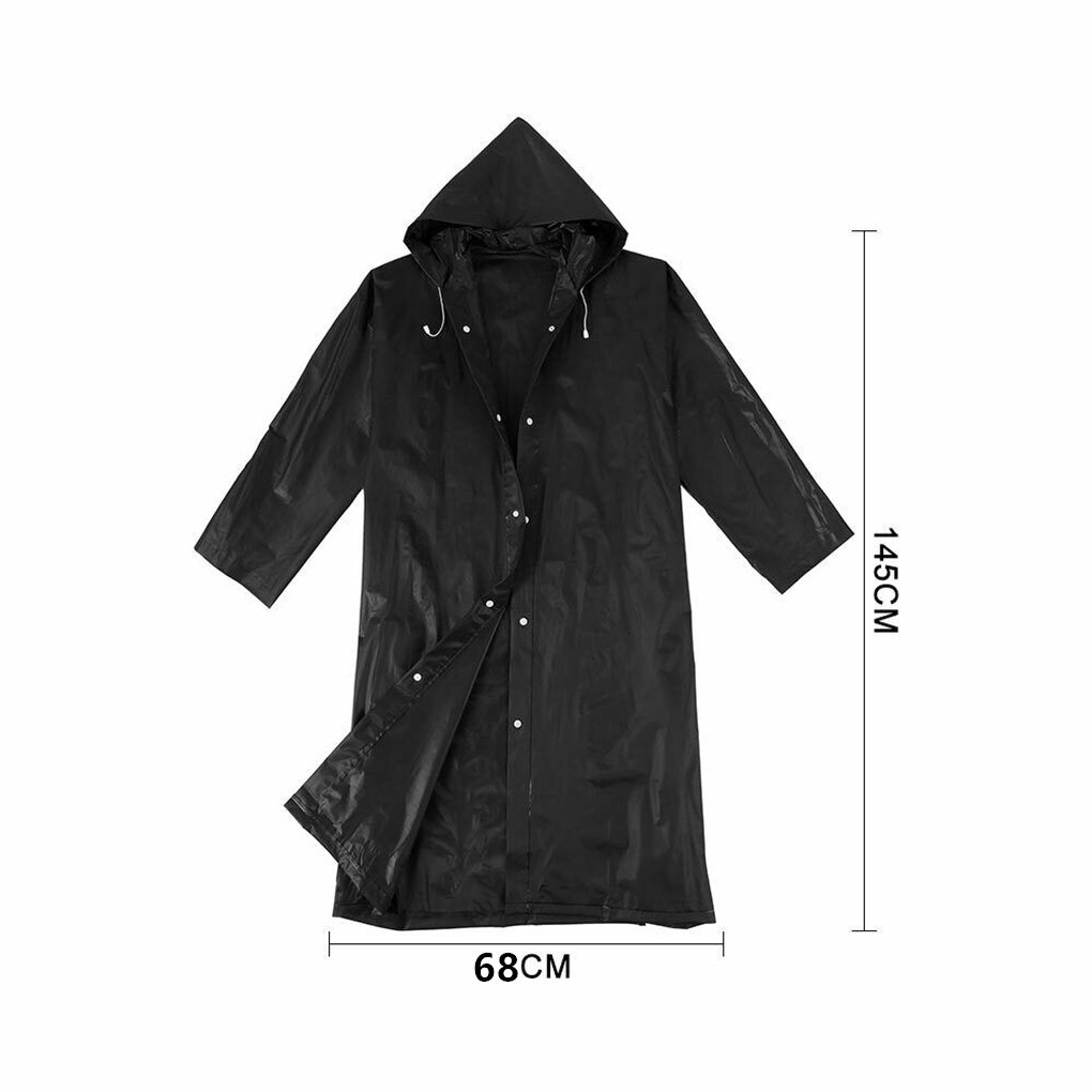 High Quality 1PC 145*68CM EVA Unisex Raincoat Thickened Waterproof Rain Coat Women Men Black Camping Waterproof Rainwear Suit High Quality 1PC 145*68CM EVA Unisex Raincoat Thickened Waterproof Rain Coat Women Men Black Camping Waterproof Rainwear Suit