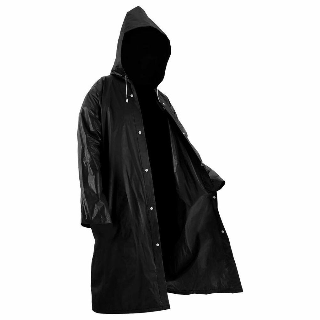 High Quality 1PC 145*68CM EVA Unisex Raincoat Thickened Waterproof Rain Coat Women Men Black Camping Waterproof Rainwear Suit High Quality 1PC 145*68CM EVA Unisex Raincoat Thickened Waterproof Rain Coat Women Men Black Camping Waterproof Rainwear Suit