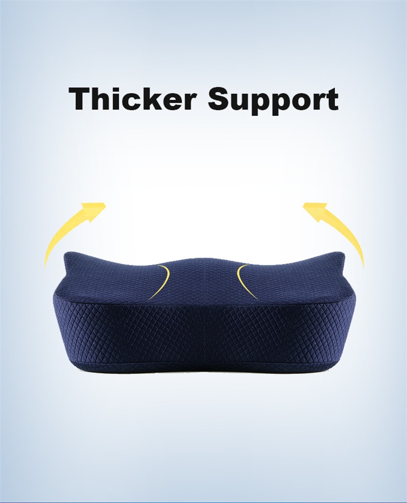 Memory Foam Seat Cushion Orthopedic Pillow Coccyx Office Chair Cushion Support Waist Back Pillow Car Seat Hip Massage Pad Sets