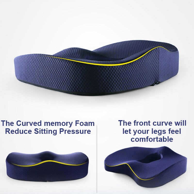 Memory Foam Seat Cushion Orthopedic Pillow Coccyx Office Chair Cushion Support Waist Back Pillow Car Seat Hip Massage Pad Sets Memory Foam Seat Cushion Orthopedic Pillow Coccyx Office Chair Cushion Support Waist Back Pillow Car Seat Hip Massage Pad Sets