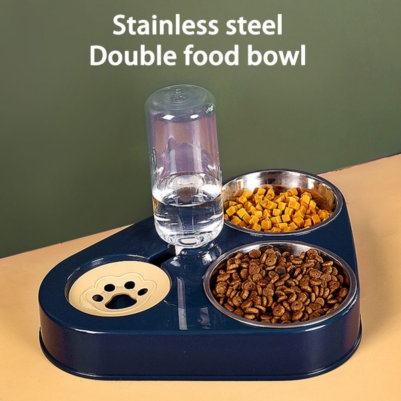 500ML Dog Bowl Cat Feeder Bowl With Dog Water Bottle Automatic Drinking Pet Bowl Cat Food Bowl Pet Stainless Steel Double 3 Bowl 500ML Dog Bowl Cat Feeder Bowl With Dog Water Bottle Automatic Drinking Pet Bowl Cat Food Bowl Pet Stainless Steel Double 3 Bowl