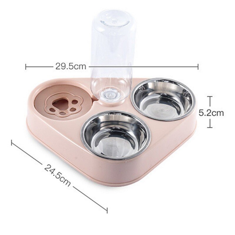 500ML Dog Bowl Cat Feeder Bowl With Dog Water Bottle Automatic Drinking Pet Bowl Cat Food Bowl Pet Stainless Steel Double 3 Bowl 500ML Dog Bowl Cat Feeder Bowl With Dog Water Bottle Automatic Drinking Pet Bowl Cat Food Bowl Pet Stainless Steel Double 3 Bowl
