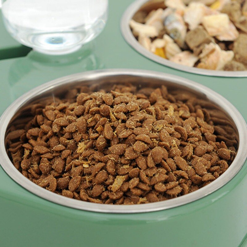 500ML Dog Bowl Cat Feeder Bowl With Dog Water Bottle Automatic Drinking Pet Bowl Cat Food Bowl Pet Stainless Steel Double 3 Bowl 500ML Dog Bowl Cat Feeder Bowl With Dog Water Bottle Automatic Drinking Pet Bowl Cat Food Bowl Pet Stainless Steel Double 3 Bowl