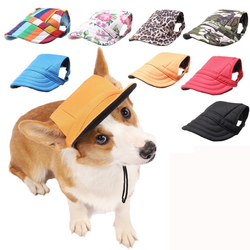 1Pcs Pet Dog Hat Cap Dog Summer Baseball Cap Canvas Small Dog Sunscreen Accessories Outdoor Hiking Pet Products