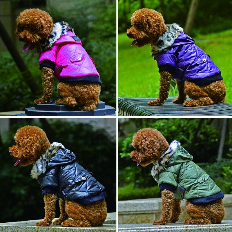 Winter Dog Clothes Warm Thicken Coat Jacket for Small Dog Puppy Pet Hoodie for Small Medium Dogs Yorkie French Bulldog Clothing