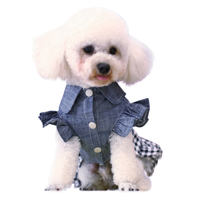 Summer Dog Jean Dress Pet Dog Clothes Dog Denim Dress Jeans Skirt Small Dog Dress Puppy Clothes Chihuahua Yorkies Teddy Summer Dog Jean Dress Pet Dog Clothes Dog Denim Dress Jeans Skirt Small Dog Dress Puppy Clothes Chihuahua Yorkies Teddy