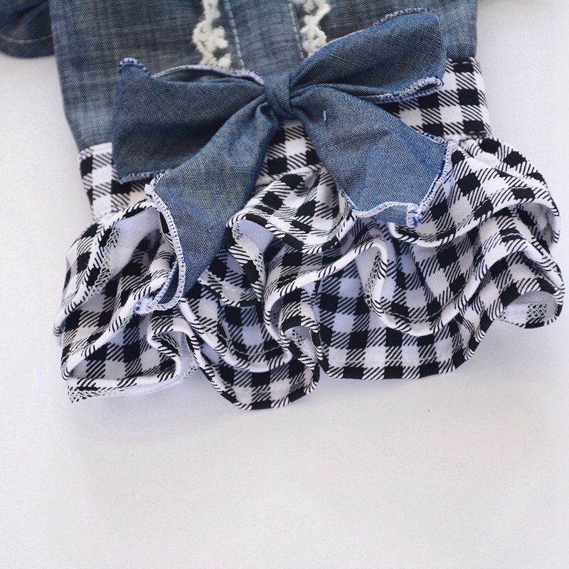 Summer Dog Jean Dress Pet Dog Clothes Dog Denim Dress Jeans Skirt Small Dog Dress Puppy Clothes Chihuahua Yorkies Teddy
