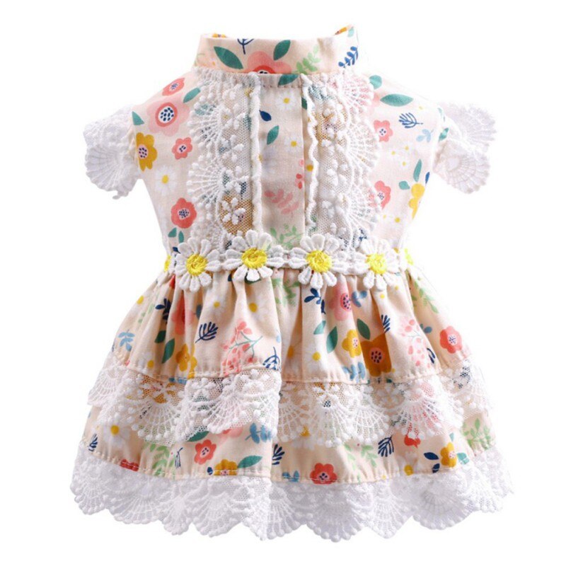 Summer Dog Small Floral Princess Dress Cat Dog Dress Puppy Skirt Wedding Dresses York Clothes For Dogs Pet Dress