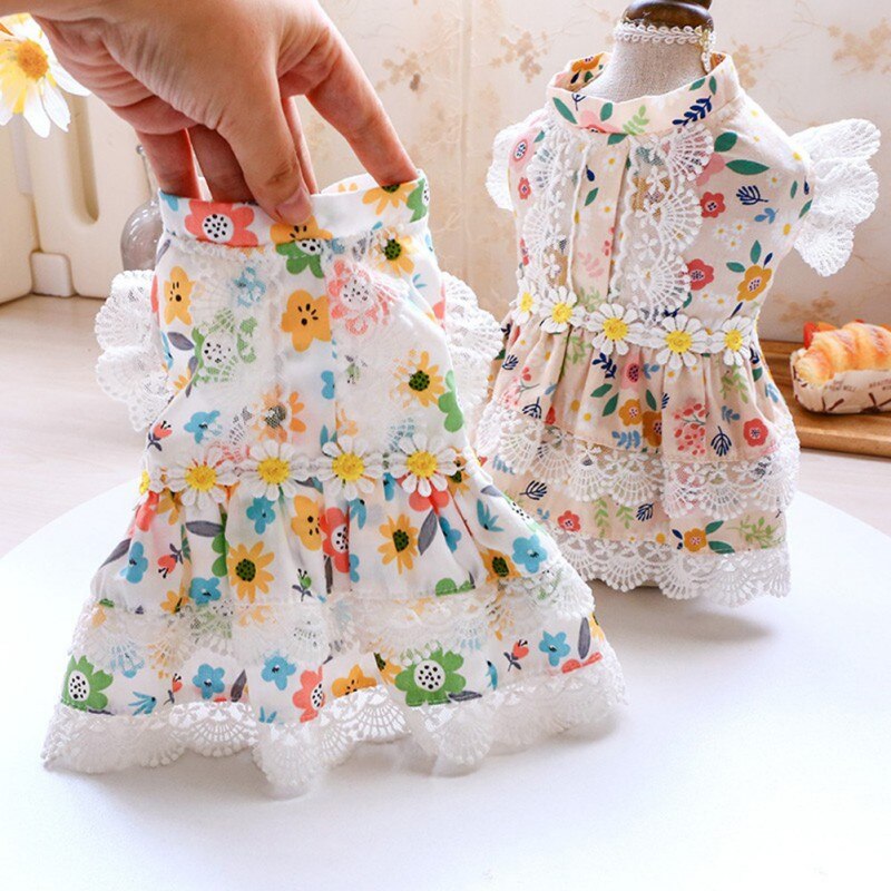 Summer Dog Small Floral Princess Dress Cat Dog Dress Puppy Skirt Wedding Dresses York Clothes For Dogs Pet Dress Summer Dog Small Floral Princess Dress Cat Dog Dress Puppy Skirt Wedding Dresses York Clothes For Dogs Pet Dress